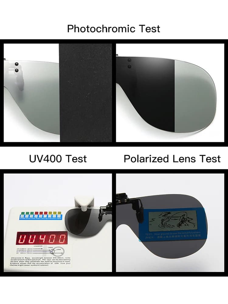 VIVIBEE Flip Up Clip sur lunettes de soleil polarisées pêche hommes lentille grise conduite UV400 Av
