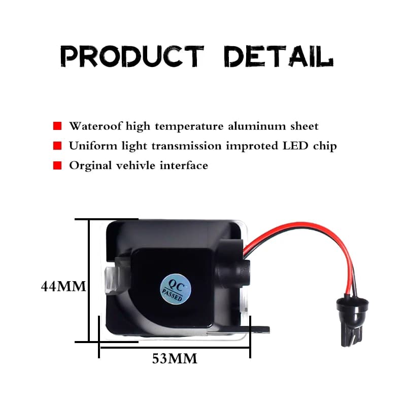 Lampes LED blanches sans erreur sous les rétroviseurs latéraux pour Ford C-Max, Focus, Kuga, Escape,