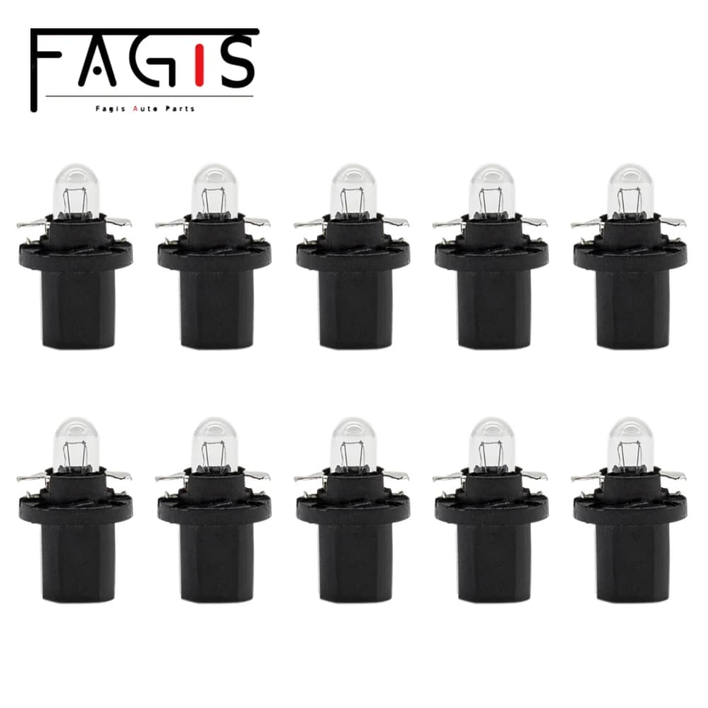 Fagis 10 pièces B8.5D B8.5 12V 1.2W 24V 1.2W ampoule halogène panneau de voiture jauge vitesse table