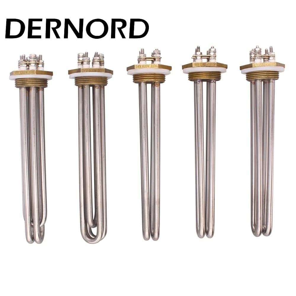 DERKm D-Chauffe-eau à immersion tubulaire, filetage Chr32, 152, 24V, 48V, 36V DC, 600W, 900W, 1200W,