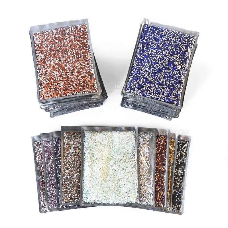 Gros paquet en vrac SS16 SS20 SS30 Non Hot Fix Strass dos plat cristaux Strass paillettes pierre pou
