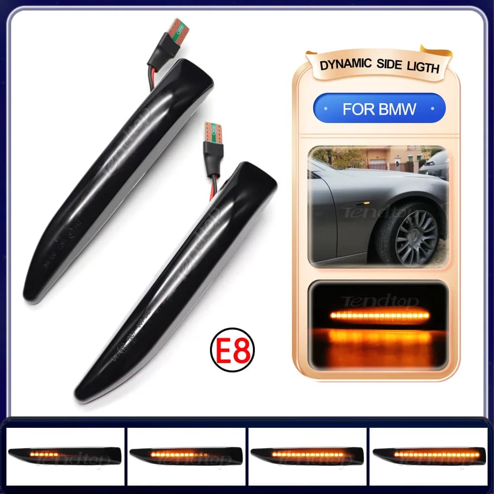 2 pièces accessoires de voiture pour 2001-2008 BMW série 7 E65 E66 E67 E68 clignotant LED clignotant