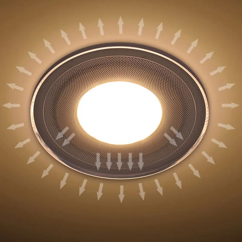 LED Downlight 9W 7W 5W 3W Guide de lumière plafonniers encastrés forme ronde panneau acrylique intér