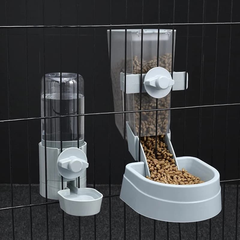 Mangeoire automatique pour animaux de compagnie, Cage suspendue, bol, bouteille d'eau, récipient ali