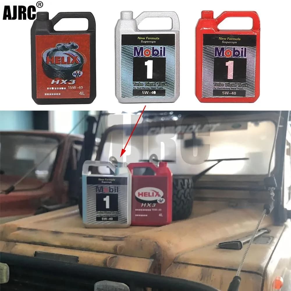 Ajrc – baril d'huile moteur en métal de Simulation, pour voiture sur chenilles 1/10 Rc Trx4 Defender