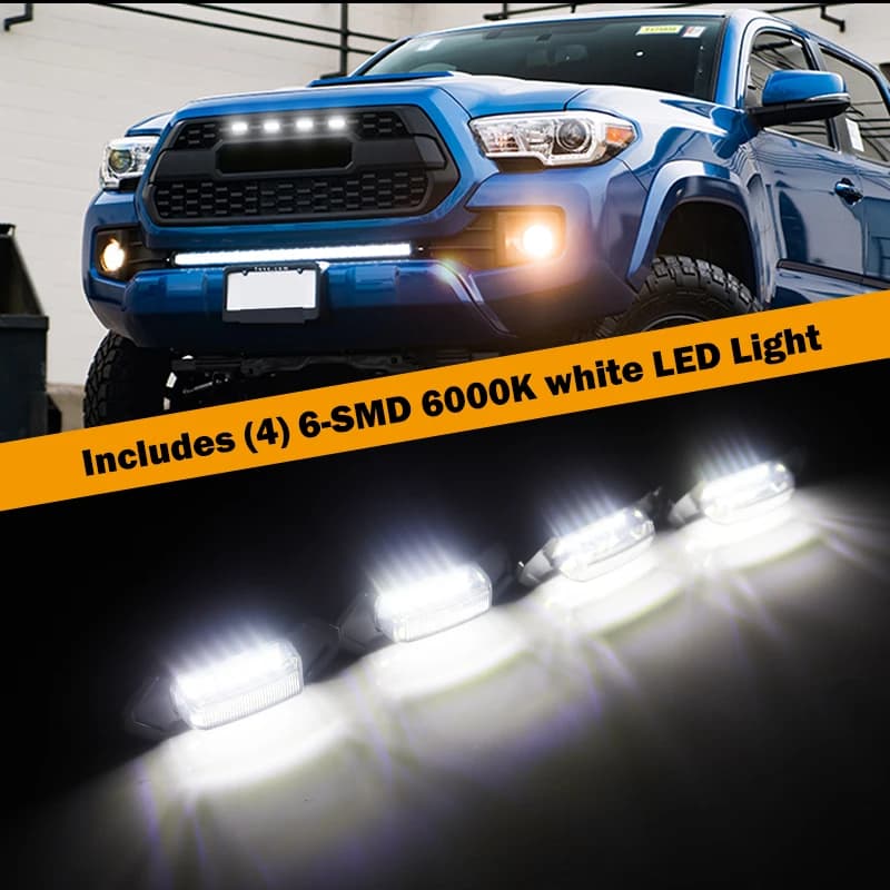IJDM-Éclairage de calandre LED style Raptor, assemblages de montage en tissu, pour Toyota Keepoma 20