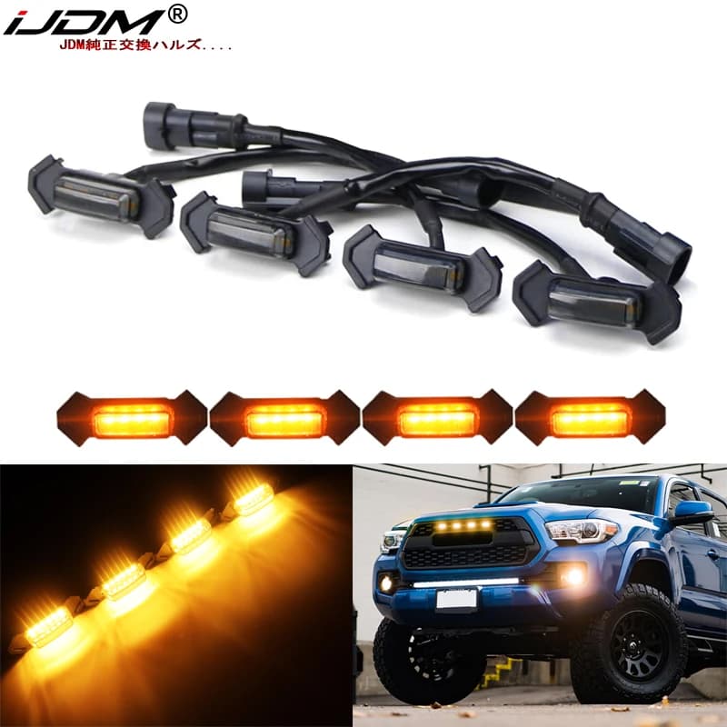 IJDM-Éclairage de calandre LED style Raptor, assemblages de montage en tissu, pour Toyota Keepoma 20