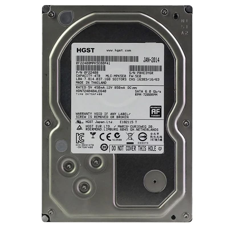 HGST-Disque dur HDD 7200 pliable d'origine, 10 To, 8 To, 6 To, 4 To, cache 64 Mo, SATA III, 3.5 ", s