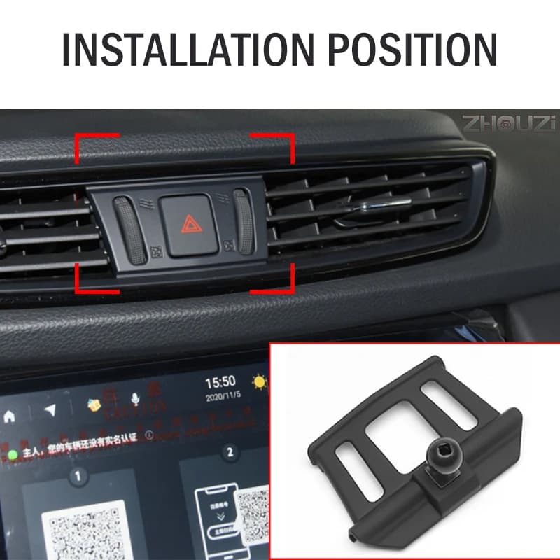 Support de téléphone portable pour voiture, support de ventilation, support GPS à gravité pour Nissa