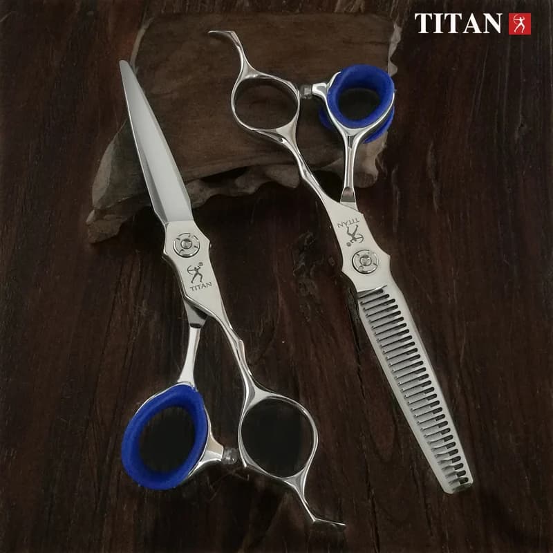 Ciseaux de coiffure professionnels Titan, ciseaux de coiffeur, outil de barbier amincissant de 6.0 p