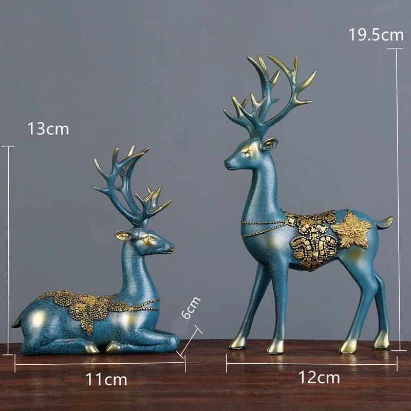 Décoration nordique pour la maison, tête de cerf, statue en résine, accessoires de décoration pour l