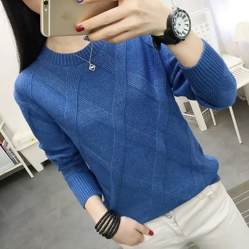 Fdfklak 2026 nouveau printemps automne Pull femmes hiver Pull ample laine fond épais chandails vêtem