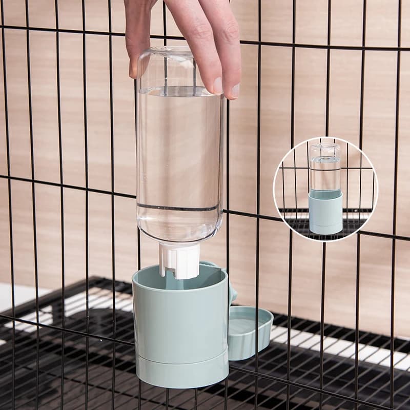 Mangeoire automatique pour animaux de compagnie, Cage suspendue, bol, bouteille d'eau, récipient ali
