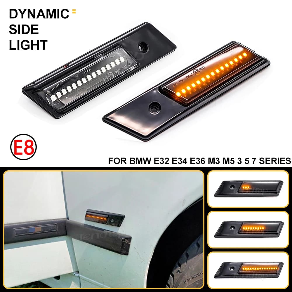 2 pièces adaptées à la BMW E32 E34 E36 1990-1996 M3 M5 3 5 7 séries feux de position latéraux de voi