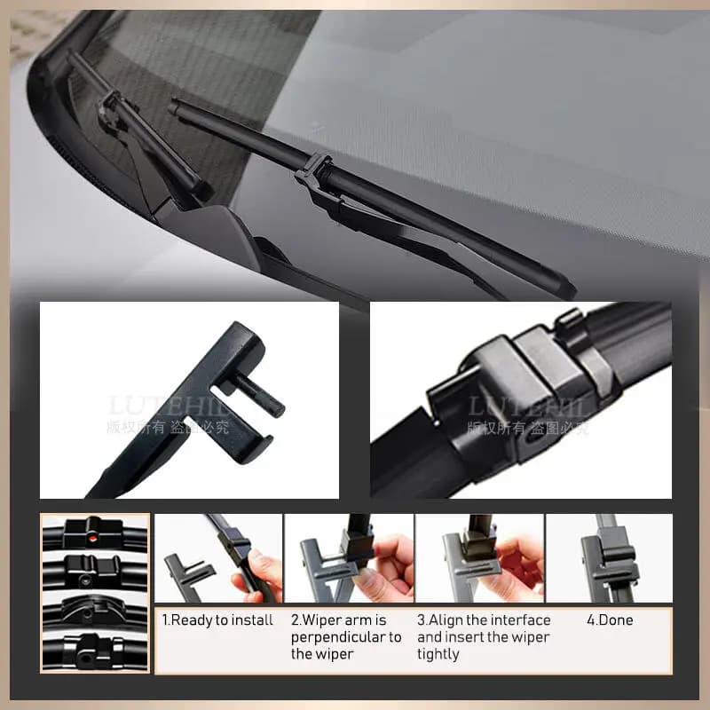Pour mercedes-benz classe C W204 2009-2012 2010 2011 balais d'essuie-glace avant pare-brise brosse d