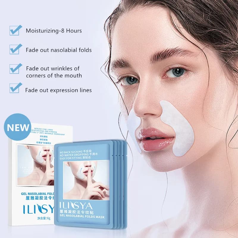 ILISYA-Masque anti-déformable pour les plis nasogéniens, gel anti-âge, autocollants, soins du visage