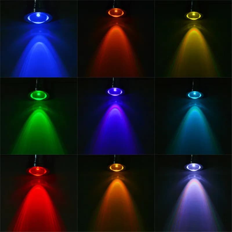 2 pièces RGB étanche IP68 LED projecteur sous-marin fontaine piscine étang Aquarium projecteur extér