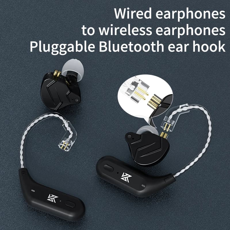 KZ AZ09 HD Bluetooth crochet d'oreille câble de casque câble de mise à niveau sans fil HIFI avec étu