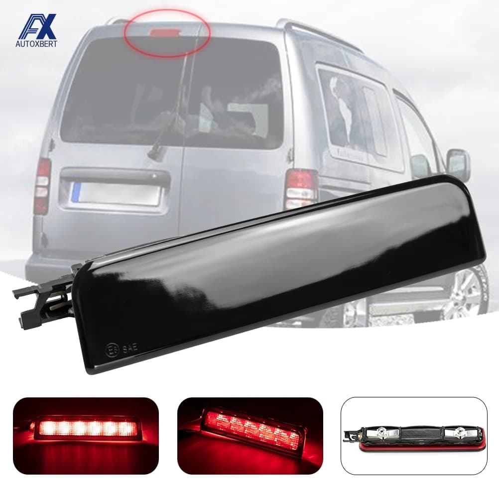 Troisième feu stop arrière central haut niveau pour VW Caddy Mk3 2K 0945087 Une lentille noire, indi