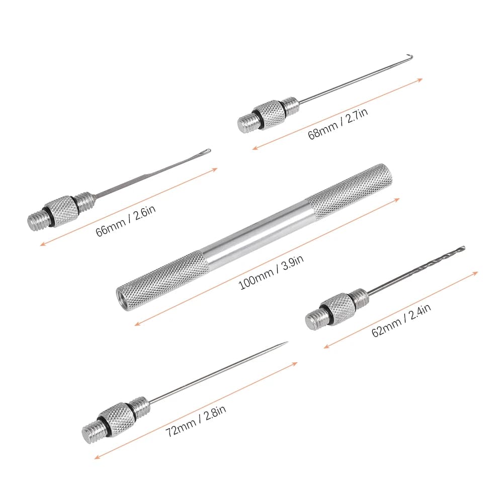 5 en 1 carpe forte gréement de pêche appât aiguille Kit ensemble d'outils appât perceuse Stringer ai