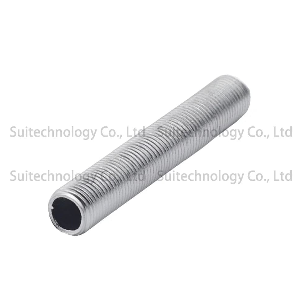 2 pièces M10 vis à dents complètes Tube droit creux pôle diamètre 10mm dent extérieure galvanisée la