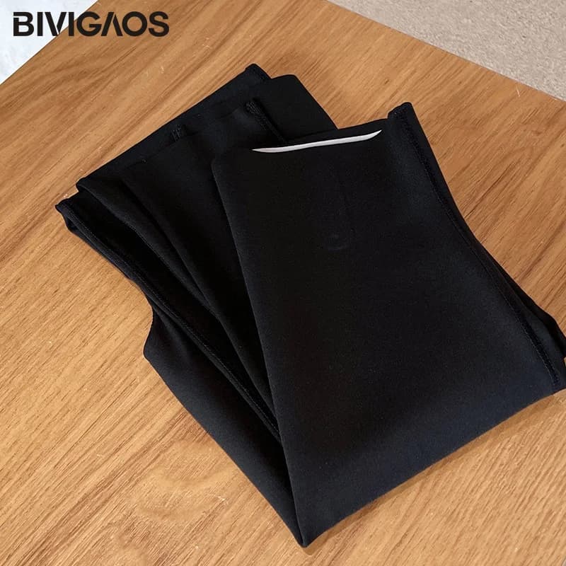 BIVIGAOS – legging moulant magique pour femme, Corset taille haute, Push-Up, sans couture, noir, Spo