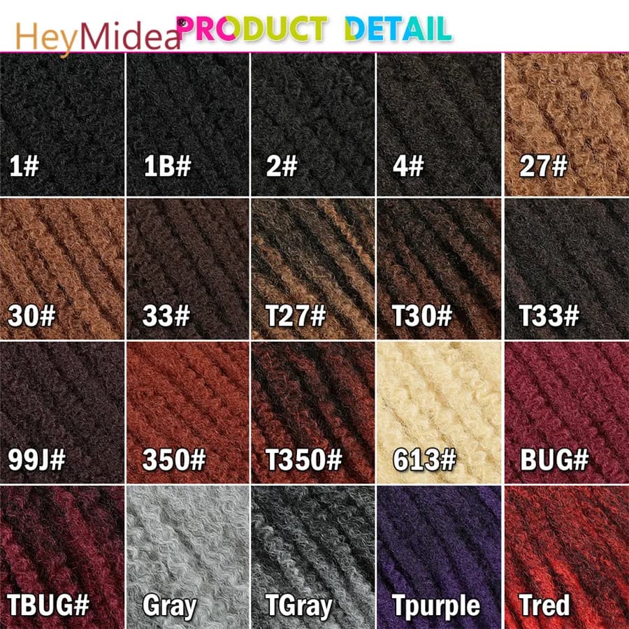 Cheveux Marley pour tresses, 18 pouces de long, Afro Kinky, extensions de cheveux synthétiques Kanek