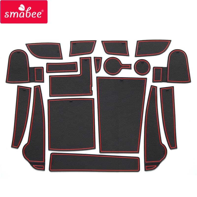 Tapis antidérapant Smabee LHD pour fentes de porte et porte-gobelets de voiture électrique Hyundai K