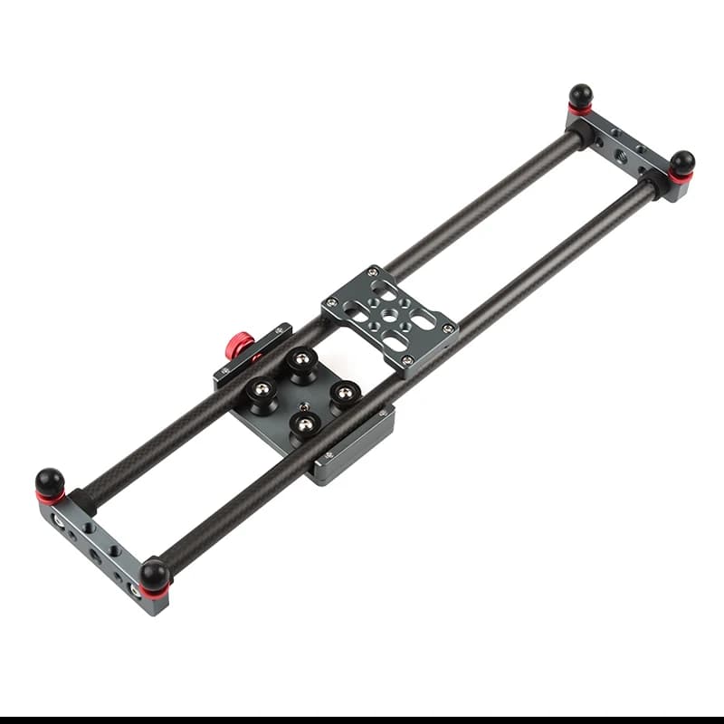 VLOGMAGIC Rail de glissière vidéo de table en fibre de carbone de 16 pouces pour caméras de smartpho
