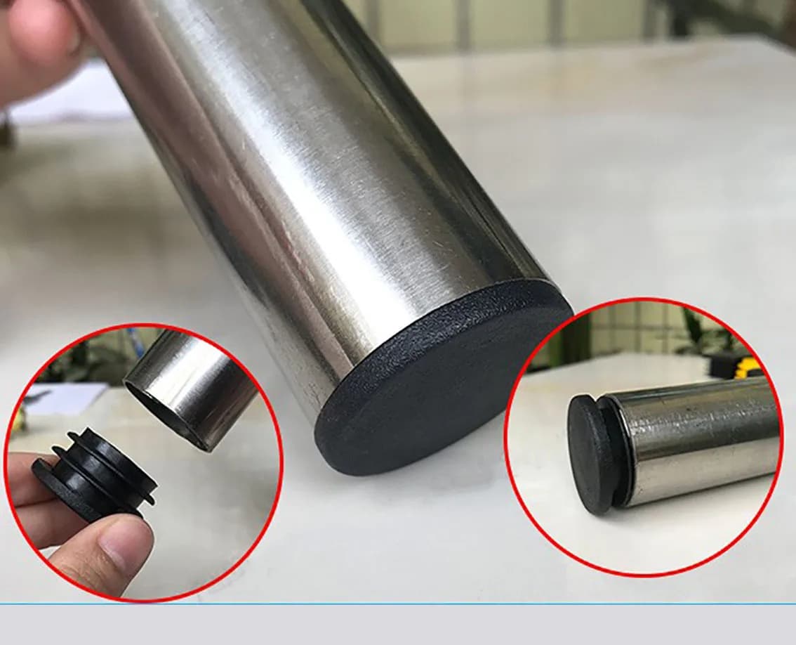 Bouchons ronds en plastique noir 12mm-76mm, joint de Protection de bouchon intérieur, joint anti-pou