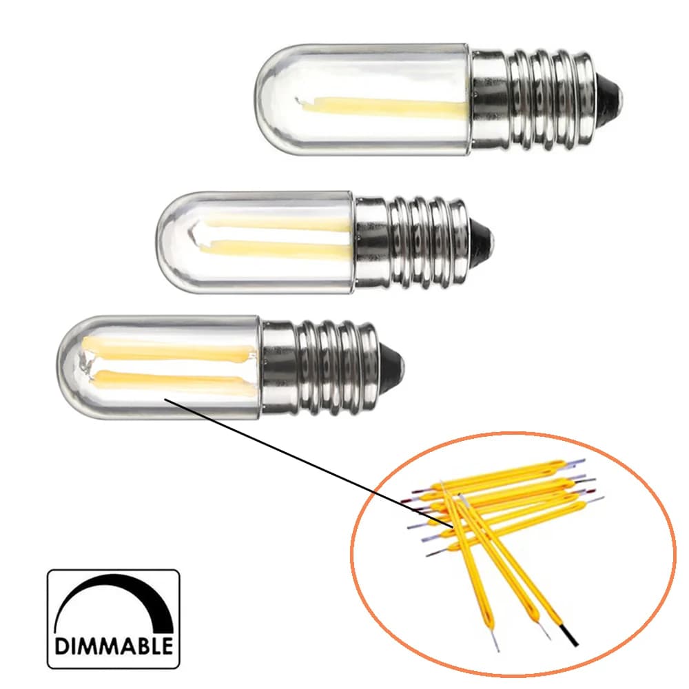 Ampoule LED E12 E14 variable 110V 220V, lumière de réfrigérateur 4W, lampe COB à Filament pour lustr