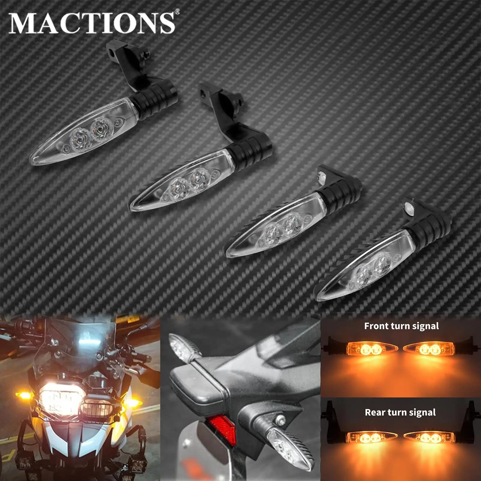 Clignotant Avant et Arrière LED pour Moto, pour BMW R 1200 GS Adventure 2006-2013 Kunding R K1300R F
