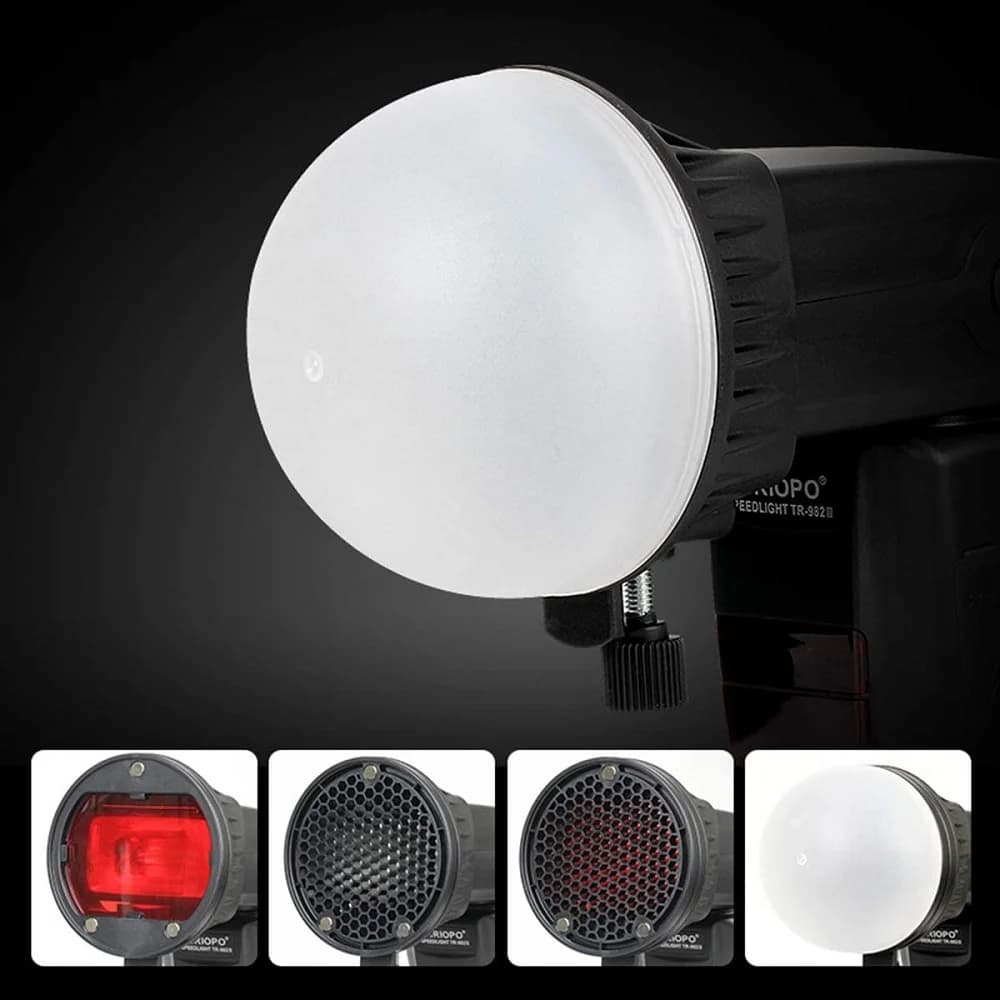 Mcoplus – diffuseur de Flash en nid d'abeille, réflecteur de rebond avec filtre de bande de Gel magn