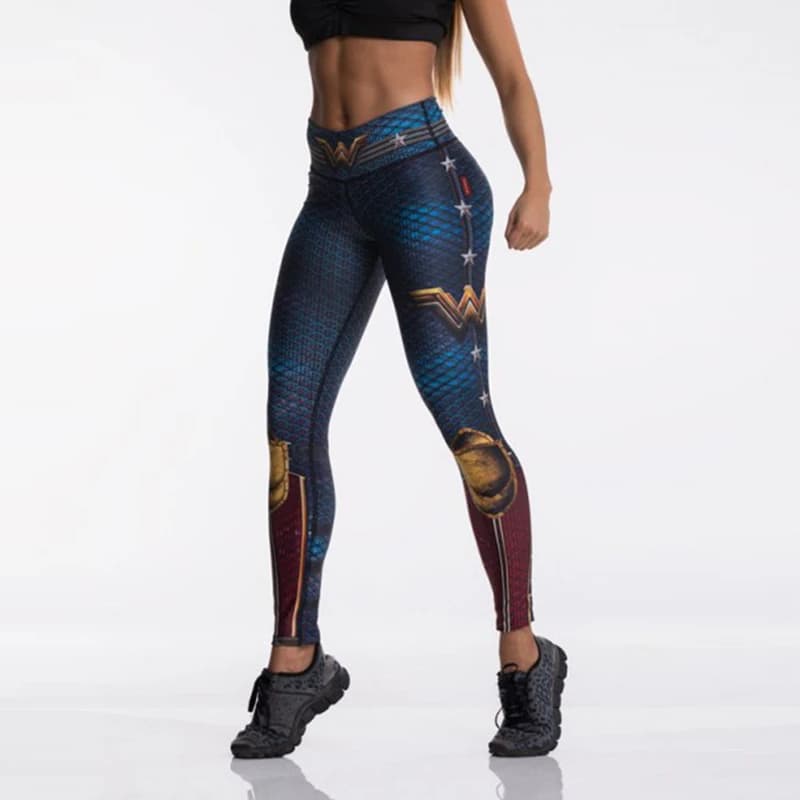 Femmes Sport Leggings impression 3D élastique taille haute Yoga pantalon super-héros Leggins Gym Fit