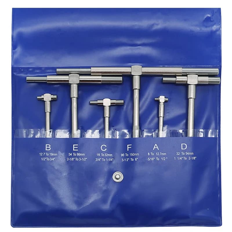 Jeu de jauges télescopiques 8-150mm (5/16 "-6"), 6 jauges internes, 4 jauges de trous pour mesures i