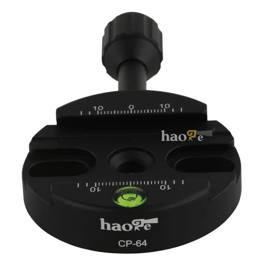 Haoge – support adaptateur de pince à vis 64mm, pour plaque QR à dégagement rapide, appareil photo, 