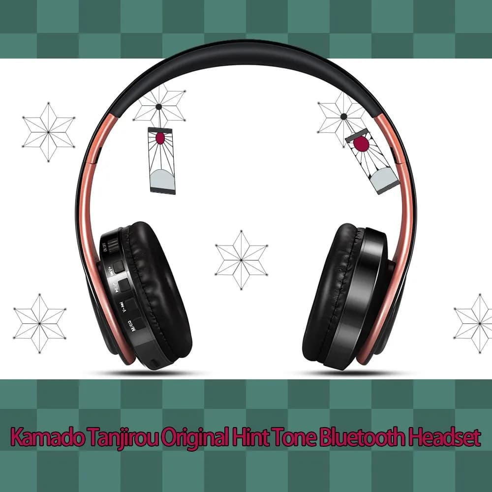 Japon Anime casque démon Slayer Kimetsu No Yaiba Kamado Tanjirou Cosplay Bluetooth casque écouteur a