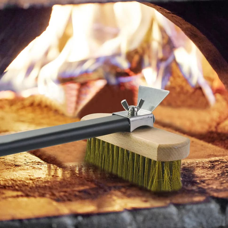 SHANGPEIXUAN Brosse de nettoyage professionnelle en cuivre pour four à pizza et gril domestique, ave