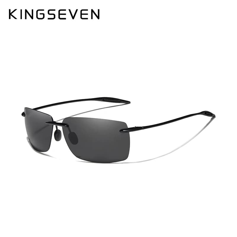 KINGSEVEN marque lunettes de soleil polarisées hommes mode lentille sans monture conduite lunettes d