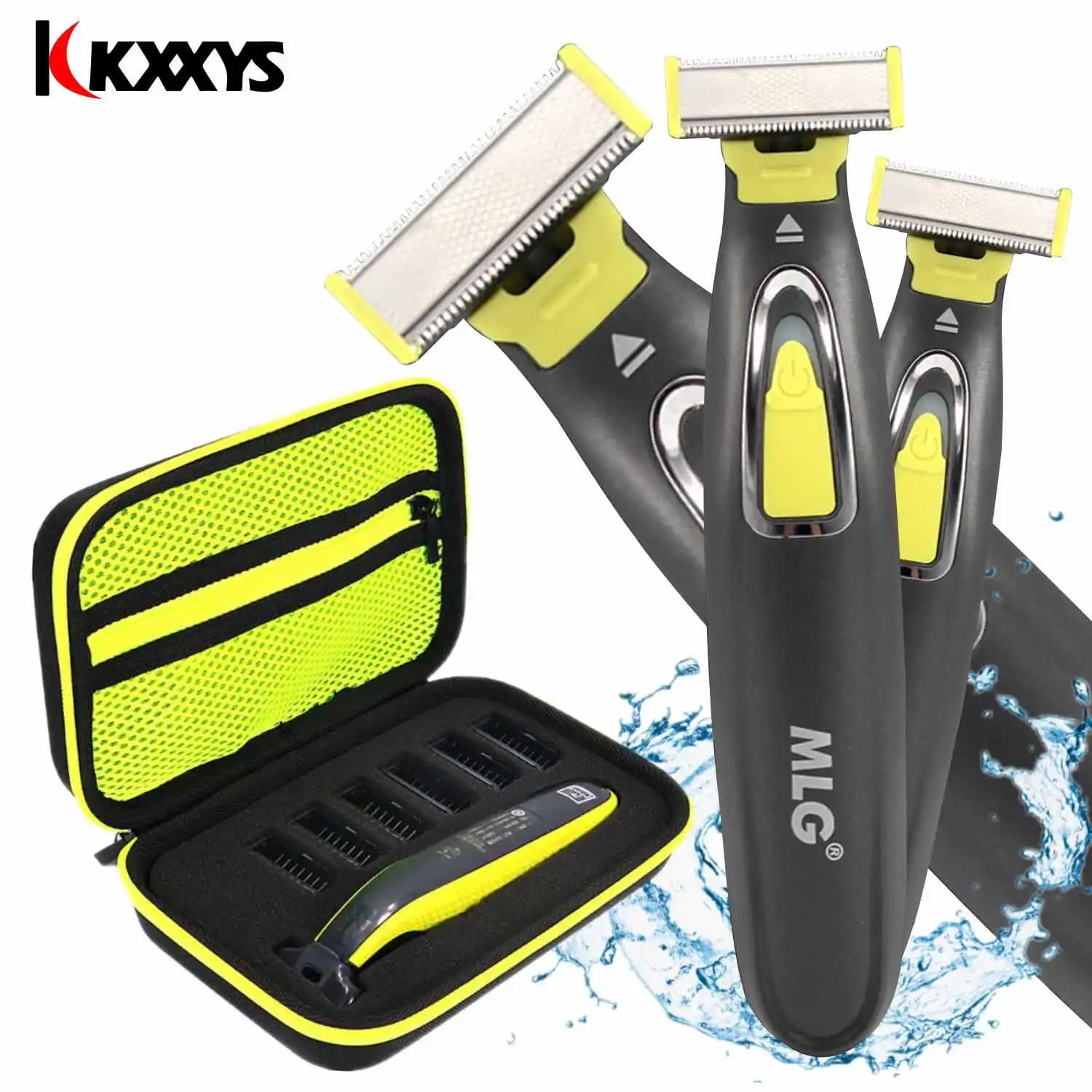 MLG USB Rechargeable étanche lavable Rechargeable rasoir électrique barbe rasoir corps tondeuse homm