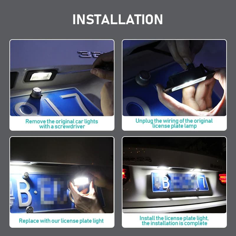 2 pièces/ensemble Canbus voiture numéro LED feux de plaque d'immatriculation pour Seat Altea 2004 20