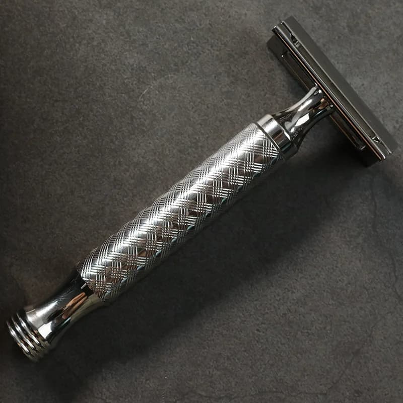 Rasoir de sécurité à double tranchant en acier inoxydable CNC 316, rasoir manuel en métal pour homme