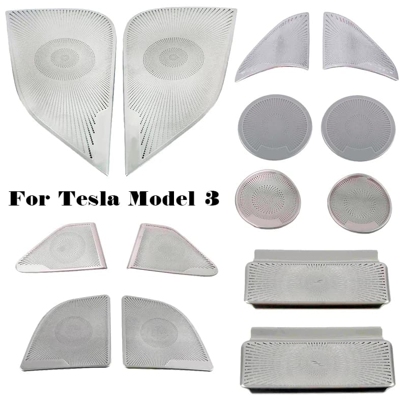 Autocollant de couverture décorative pour haut-parleur de porte, pour Tesla modèle 3 2019 2020 2021,
