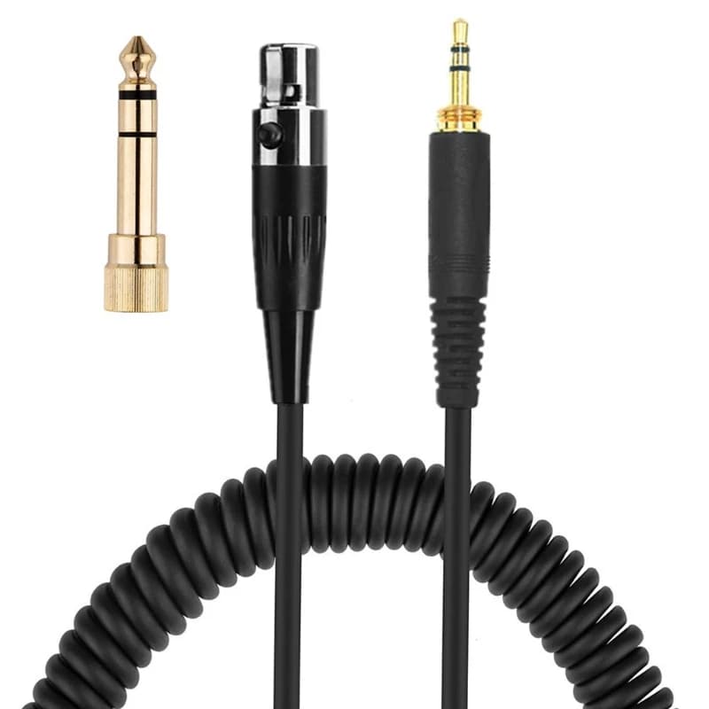 Mini XLR 3 broches 6.35mm, rallonge de câble à ressort de remplacement pour AKG K141 K171 K175 K181 