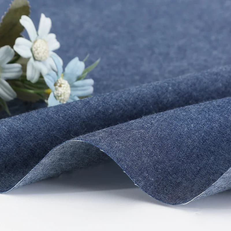 Tissu Denim d'été en coton de couleur unie, pour accessoires de couture, vêtements, chemise, jupe, 4