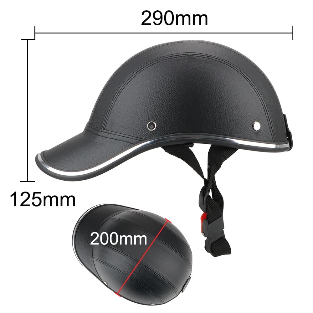 LEEPEE pour café Racer Chopper Scooter sécurité casque demi visage Vintage casquette d'été moto demi