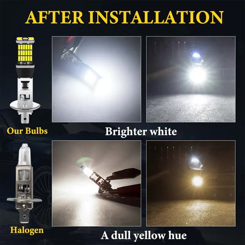Phares antibrouillard LED super lumineux, feux de voiture 45MSD, feux de jour, 12V, blanc, 4014 puce