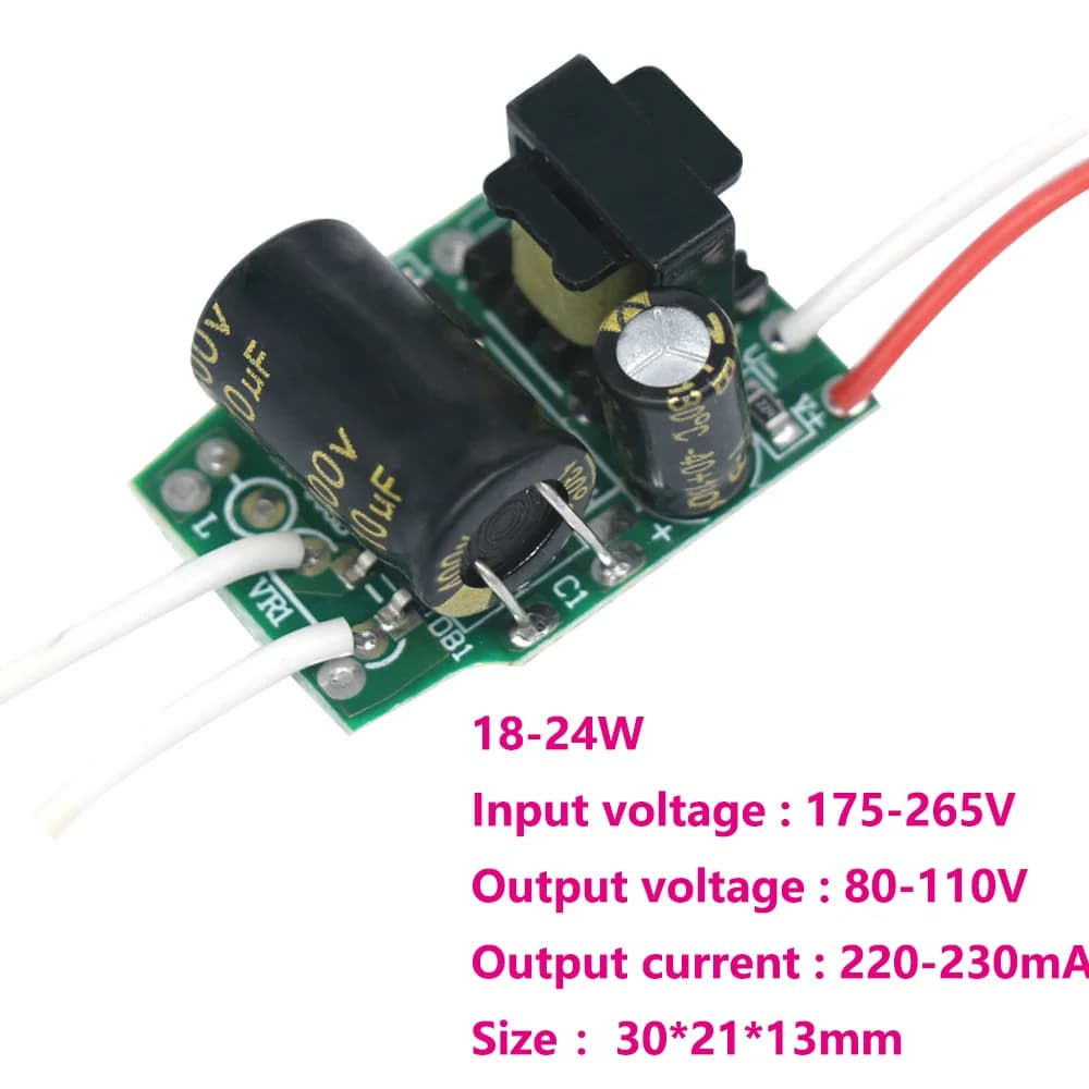 Alimentation LED, Pilote non isolé, TransDispositifs d'éclairage, 3-7W, 7-9W, 9-12W, 12-18W, 18-24W,