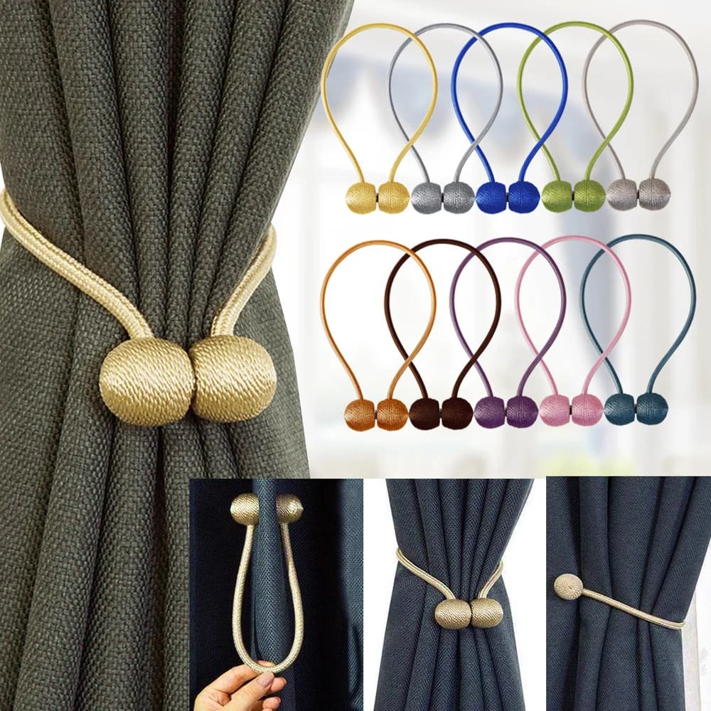 BELAVENIR attache de rideau magnétique haute qualité Clip rideaux porte-boucle décoratif maison Poly