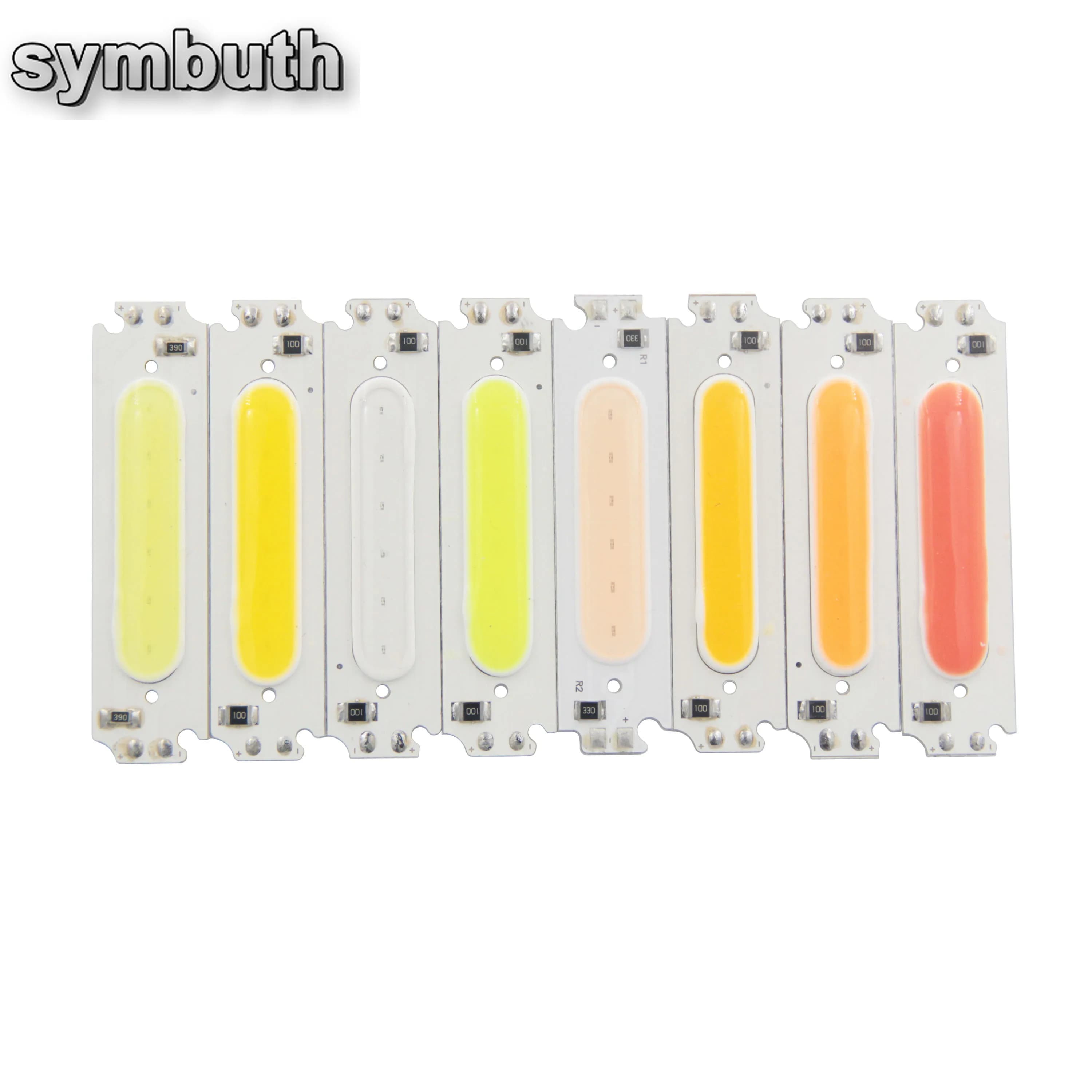 DC 12V 60x15mm COB barre LED 2W bande d'éclairage Diode rouge bleu rose vert jaune blanc couleur pou